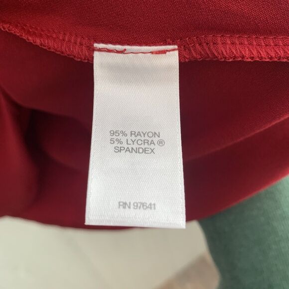 J Jill Wearever True Red Long Sleeve Top Size Small NWT - Picture 5 of 6